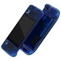 eXtremeRate Clear Blue Custom Faceplate Back Plate Shell for Steam Deck LCD, Handheld Console Replacement Housing Case, DIY Full Set Shell with Buttons for Steam Deck LCD - Console NOT Included