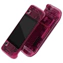 eXtremeRate Clear Candy Pink Custom Faceplate Back Plate Shell for Steam Deck LCD, Handheld Console Replacement Housing Case, DIY Full Set Shell Buttons for Steam Deck - Console NOT Included