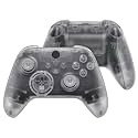 eXtremeRate Full Set Shell Buttons for Xbox Series X &amp; S Controller, Clear Replacement Accessories Side Rails Grips Front Back Plate Cover for Xbox Core Wireless Controller [Controller Excluded]