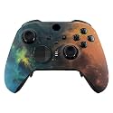 eXtremeRate Gold Star Universe Patterned Faceplate Cover, Soft Touch Front Housing Shell Case &amp; Accent Rings Replacement Kit for Xbox One Elite Series 2, Xbox Elite 2 Core Controller Model 1797