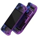 eXtremeRate Gradient Translucent Bluebell Faceplate Back Plate Shell for Steam Deck LCD, Handheld Console Replacement Housing Case, Custom Full Set Shell with Buttons for Steam Deck - Console Without