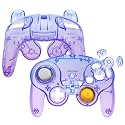 eXtremeRate Gradient Translucent Bluebell Faceplate Backplate for Nintendo GameCube Controller, Custom DIY Replacement Housing Shell Cover with Buttons for Nintendo GameCube Controller - No Controller