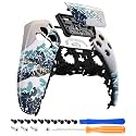 eXtremeRate The Great Wave Touchpad Front Top Shell Compatible with ps5 Controller BDM-010 020 030 040 050, DIY Replacement Shell Custom Touch Pad Cover Compatible with ps5 Controller