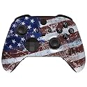 eXtremeRate Impression US Flag Replacement Faceplate Cover for Xbox One Elite Controller Series 2 (Model 1797), Soft Touch Front Housing Shell & Accent Rings for Xbox Elite Series 2 Core Controller