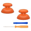eXtremeRate Orange Replacement Thumbsticks for PS5 Controller, Custom Analog Stick Joystick for PS4 Controller Universal