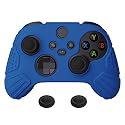 eXtremeRate PlayVital Guardian Edition Blue Ergonomic Soft Anti-slip Controller Silicone Case Cover for Xbox Series X/S, Rubber Protector Skins with Joystick Caps for Xbox Core Wireless Controller