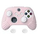 eXtremeRate PlayVital Guardian Edition Cherry Blossoms Pink Ergonomic Soft Anti-slip Controller Silicone Case for Xbox Series X/S, Protector Skins with Joystick Caps for Xbox Core Wireless Controller