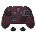 eXtremeRate PlayVital Guardian Edition Wine Red Ergonomic Soft Anti-slip Controller Silicone Case Cover for Xbox Series X/S, Rubber Protector Skins with Joystick Cap for Xbox Core Wireless Controller