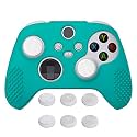 eXtremeRate PlayVital Aqua Green 3D Studded Edition Anti-slip Silicone Cover Skin for Xbox Series X/S Controller, Soft Rubber Case Protector for Xbox Core Wireless Controller with Thumb Grip Caps