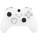 eXtremeRate Replacement Buttons for Xbox Core Wireless Controller, Chrome Silver Glossy Custom LB RB LT RT Bumpers Trigers Dpad ABXY Start Back Sync Share Keys Parts for Xbox Series X &amp; S Controller