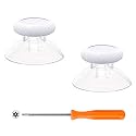 eXtremeRate Replacement Thumbsticks for Xbox Core Wireless Controller, Joysticks Repair Kit for Xbox Series X/S Controller, Custom Analog Stick Buttons for Xbox One S/X/Elite - Solid White