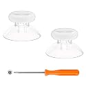 eXtremeRate Replacement Thumbsticks for Xbox Series X &amp; S Controller, Joysticks Repair Kit for Xbox Wireless Controller, Custom Analog Stick Buttons for Xbox One S/X/Elite Controller - Clear