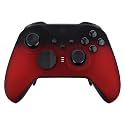 eXtremeRate Shadow Scarlet Red Soft Touch Grip Faceplate for Xbox One Elite Series 2, Front Housing Shell Cover Replacement Kit for Xbox Elite 2 Core Controller Model 1797 - Controller NOT Included