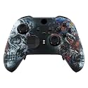 eXtremeRate Tiger Skull Patterned Faceplate Cover, Soft Touch Front Housing Shell Case Replacement Kit for Xbox One Elite Series 2, Xbox Elite 2 Core Controller Model 1797 - Accent Rings Included