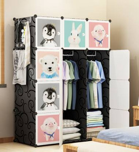 exvito 12-door 12-shelf plastic almirah for kids almirah of clothes cupboard clothes pc collapsible wardrobe