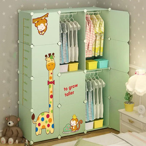 exvito 12-door 12-shelf plastic kids collapsible cupboard cloth stand pc collapsible wardrobe