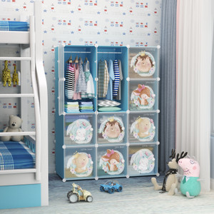 exvito 12-door 12-shelf plastic almirah for kids almirah of clothes cupboard clothes pc collapsible wardrobe