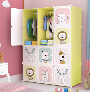 exvito 12-door 12-shelf plastic almirah for kids almirah of clothes cupboard clothes pc collapsible wardrobe