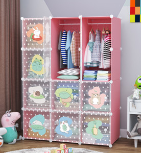 exvito 12-door 12-shelf plastic almirah for kids almirah of clothes cupboard clothes pc collapsible wardrobe