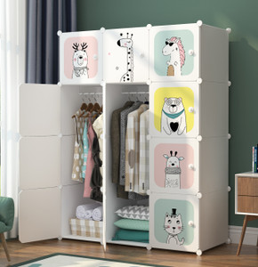 exvito 12-door 12-shelf plastic almirah for kids almirah of clothes cupboard clothes pc collapsible wardrobe finish color - kth1 - white diydo-it-yourself