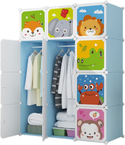 exvito 12-door 12-shelf plastic kids collapsible cupboard cloth stand pc collapsible wardrobe