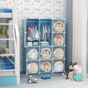 EXVITO 12-Door 12-Shelf Plastic almirah for kids, almirah of clothes ,cupboard clothes PC Collapsible Wardrobe