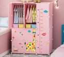 EXVITO 12-Door 12-Shelf Plastic almirah for kids, almirah of clothes ,cupboard clothes PC Collapsible Wardrobe