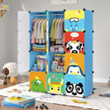 EXVITO 12-Door 12-Shelf Plastic almirah for kids, almirah of clothes ,cupboard clothes PC Collapsible Wardrobe