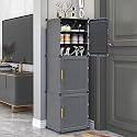Portable Shoe Rack for Home Plastic Shelves Household - 3 DOOR DIY MultiPurpose Shoe Rack Organizer, Shoe Storage-Shelf with Dustproof Door Entryway for Heels/Slippers/Boots (DARK GREY, 4 DOOR)