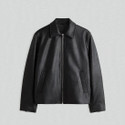 exvon Men Solid Leather Jacket