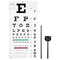Eye Chart, Complete Snellen Eye Exam Kit, for Eye Exams 20 Feet 22×11 Inches Low Vision Eye Test Charts with Eye Occluder and Pointer