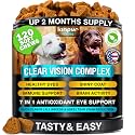Eye Vitamins for Dogs - Vision Support, Tear Stains, Bright Eyes, 120 Chews