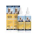 Eye Wash for Dogs, Cats, and Livestock 150ML/5 fl. oz Mild Botanical Formula Reduces Tear Staining Twin Bottle Set