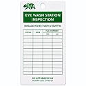 Eye Wash Inspection Tags | Double-Sided, 145 * 75mm, White and Green, 0.4mm Thick | Waterproof & Tear-Resistant Safety Tag Record Cards for Eye Wash Station | Accident Prevention (20-Pack)