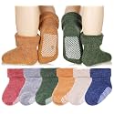Eyean Baby Wool Grip Sock Soft Winter Warm Thick Non Slip Toddler Boy Girls Crew Socks For Children 6 Pairs