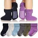 Eyean Baby Wool Grip Sock Soft Winter Warm Thick Non Slip Toddler Boy Girls Crew Socks For Children 6 Pairs