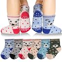 Eyean Baby Wool Grip Sock Soft Winter Warm Thick Non Slip Toddler Boy Girls Crew Socks For Children 6 Pairs