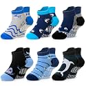 Eyean Kids Ankle Cotton Socks Cute Animal Pattern Soft Non Slip Boys Girls No Show Socks 6 Pairs