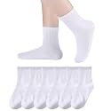 Eyean Kids Athletic Crew Socks Boys Girls Cotton School Uniform Casual Basic Socks 6 Pairs