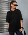 EyeBogler Casual Regular Sleeves Solid Women Black Top
