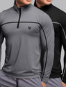 EyeBogler Colorblock Men Zip Neck Multicolor T-Shirt