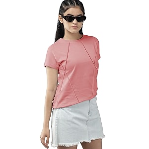EYEBOGLER Girls Cotton Round Neck Tshirt
