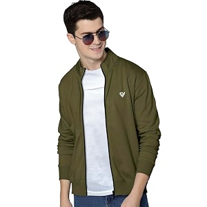 EYEBOGLER Mens Solid Henley Neck Full Sleeves