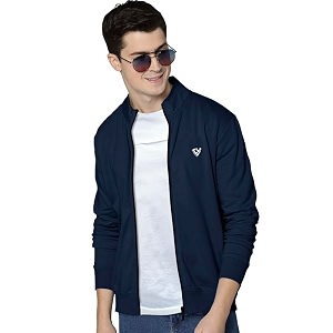 EYEBOGLER Mens Cotton Blend Solid Henley Neck