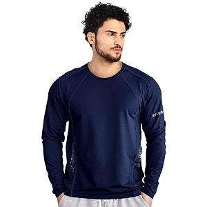 EYEBOGLER Mens Round Neck Solid Regular Fit