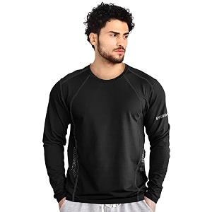 EYEBOGLER Mens Round Neck Solid Regular Fit