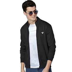 EYEBOGLER Mens Solid Henley Neck Full Sleeves