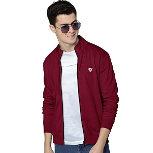 EYEBOGLER Mens Solid Henley Neck Full Sleeves