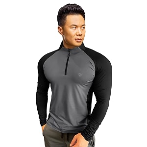 EYEBOGLER Men High Neck ColourBlocked Full Sleeve