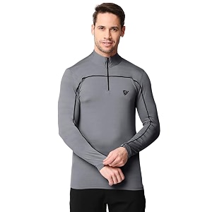 EYEBOGLER Men High Neck Solid Full Sleeve